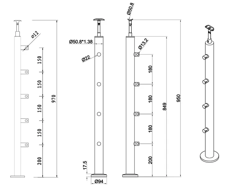 Stainless Steel Balustrade Posts 6